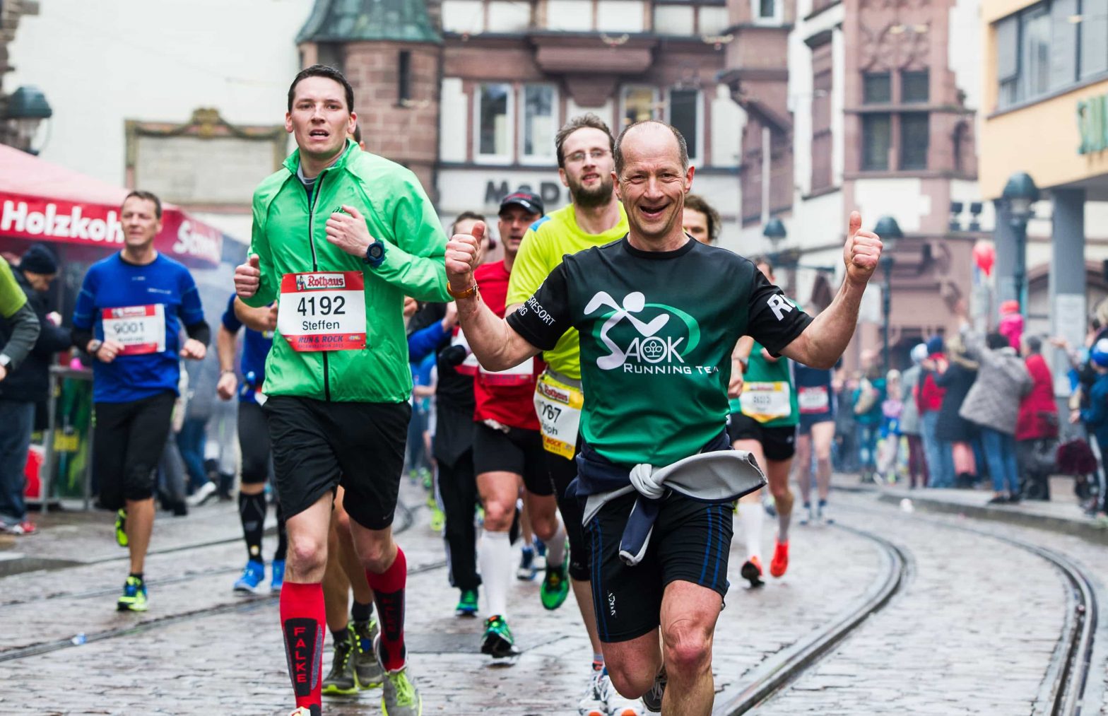 Freiburg Marathon: Altstadt mit Martinstor, Copyright FWTM-Polkowski