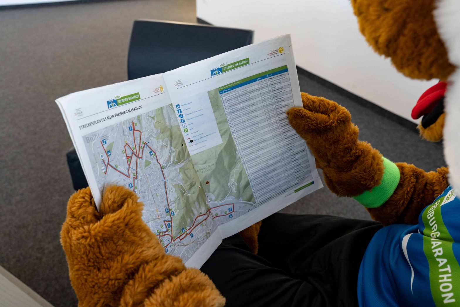 Streckenplan Maskottchen 2019 MEIN FREIBURG MARATHON